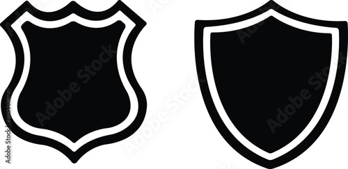 protect shield icon set.Military, Ornate, Armour, Emblem, Protection, Security, Guard.Shield badge quality symbol isolated on transparent background. Design elements for safety and protection.