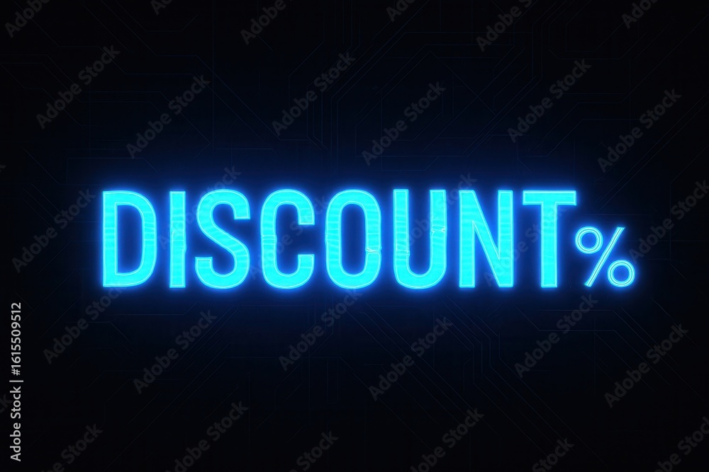 Glowing neon text displaying the word Glowing neon text displaying the word