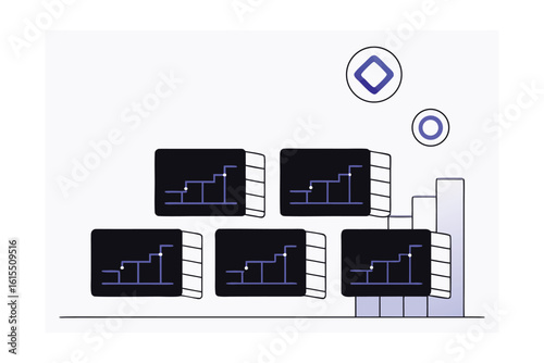 Growth Charts Displaying Progress and Success