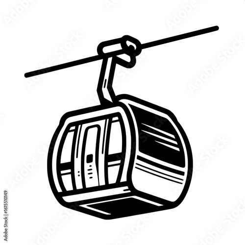 Minimal Cable Car Drawing