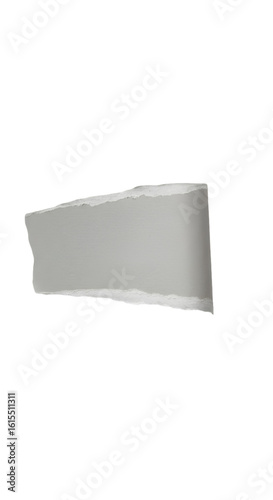 Wallpaper Mural Abstract Illustration of Torn Gray Paper with White Edges on Transparent Torontodigital.ca