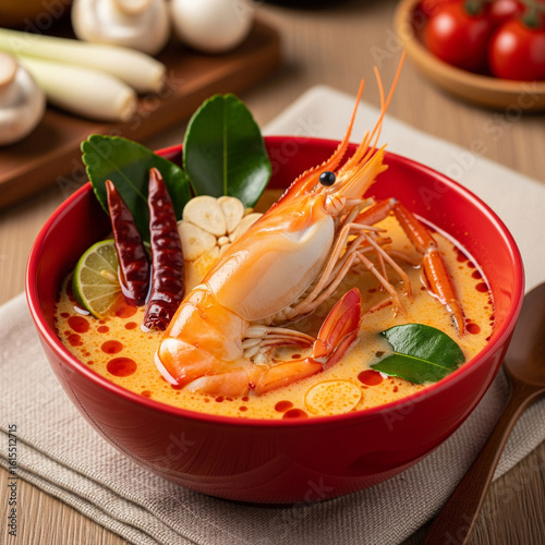 Authentic and Spicy Tom Yum Goong with River Prawn
