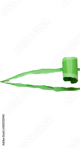 Abstract Green Plant Illustration With Transparent Isolated Background