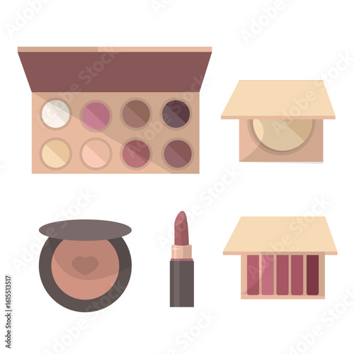 Flat Makeup Vector Set Collection Design