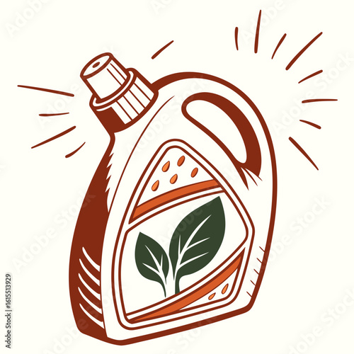 Vector illustration of an eco-friendly cleaning spray bottle for sustainable cleaning solutions