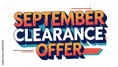 September clearance offer graphic design.