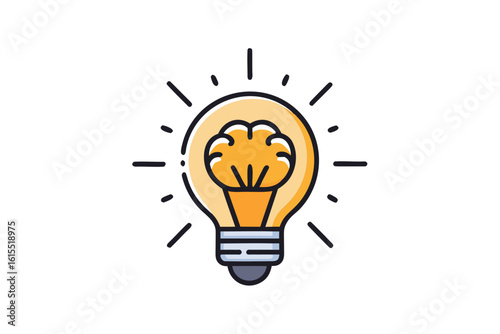 mental clarity lightbulb aura icon idea