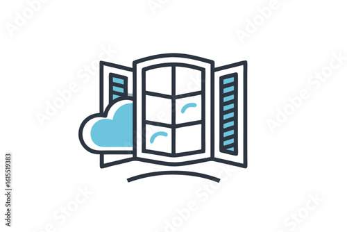 open window breeze mind relief fresh air symbol