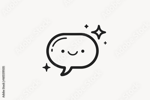 positive affirmation speech bubble motivational icon  