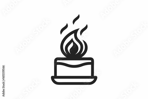 scented candle zen smoke aroma calming icon  