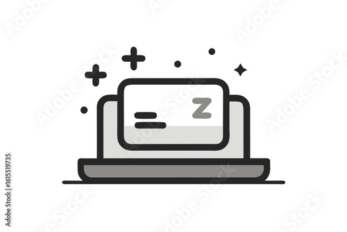 sleep friendly screen night rest calm icon  