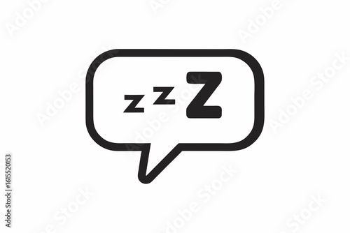 zzz speech bubble icon sleep tired rest nap icon