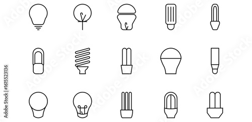 lamp icon pack illustration