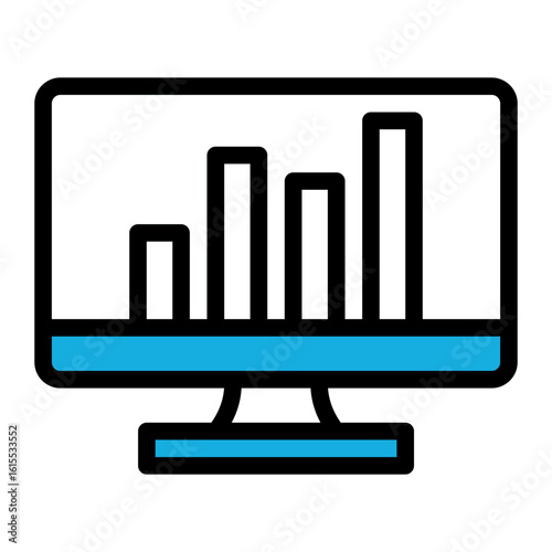 Data Analytics Statistics Icon from Business Opportunity Collection (Outline Color Lineal Style)