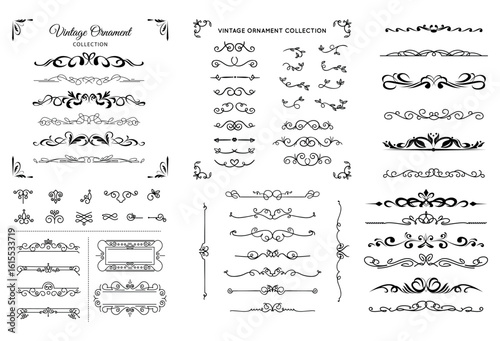 dividers doodle set. Wedding decorative elements. Divider ornament, borders, vintage line separators. Hand drawn vector illustration