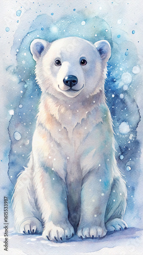 polar bear on ice