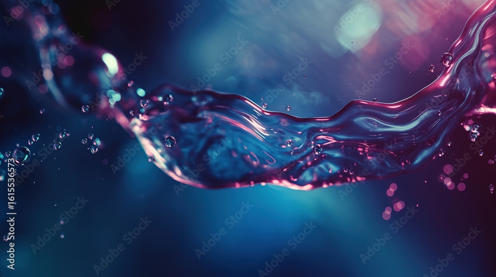 Obraz premium 3D Perspective Product Display - Circulating Liquid Animation Effect