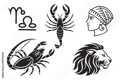 Zodiac Symbols and Animal Graphics Collection.