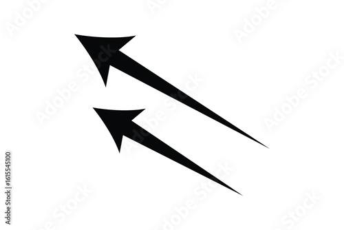 Print Long arrow icon. Long arrow vector icon. Black horizontal long arrow. Straight long arrow vector icon