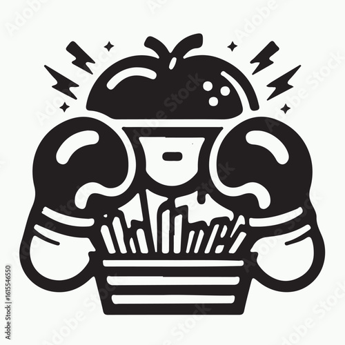 Adobe Illustrator Create Simple Boxing Black and White Vector