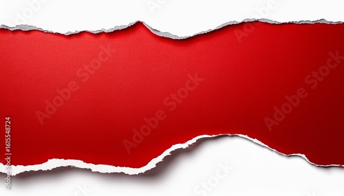 Wallpaper Mural red ripped paper torn edges strips isolated on white background Torontodigital.ca