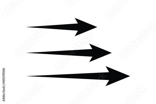 Print Long arrow icon. Long arrow vector icon. Black horizontal long arrow. Straight long arrow vector icon