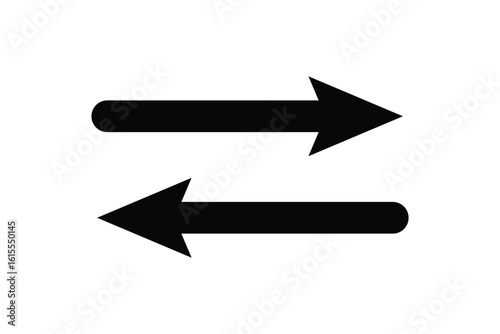 Print Long arrow icon. Long arrow vector icon. Black horizontal long arrow. Straight long arrow vector icon