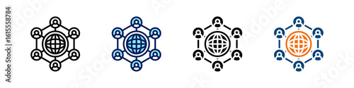 Social Relations All In One Icon Multi Styles Vector Set