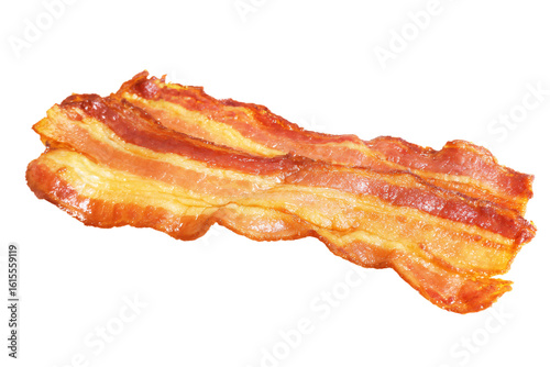 a bacon strip is shown on a white surface