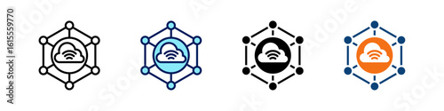 Internet Of Things All In One Icon Multi Styles Vector Set