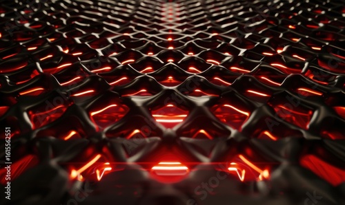 Abstract dark grid with red glow texture modern geometric pattern design