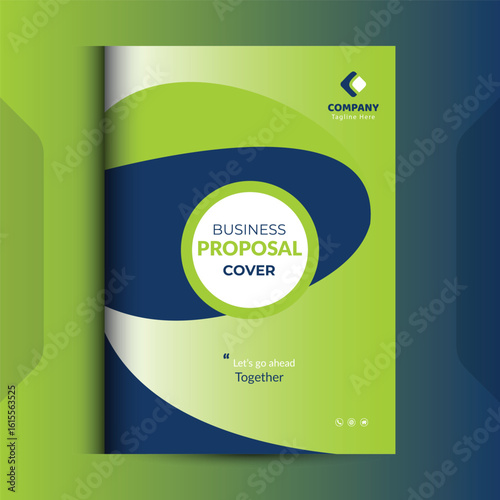 Green Proposal cover Design Template concepts are adept for corporate Business
