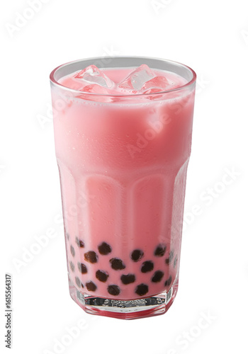 Wallpaper Mural Delicious Pink Bubble Tea Illustration With Pearl Milk Tea Isolated Background Torontodigital.ca