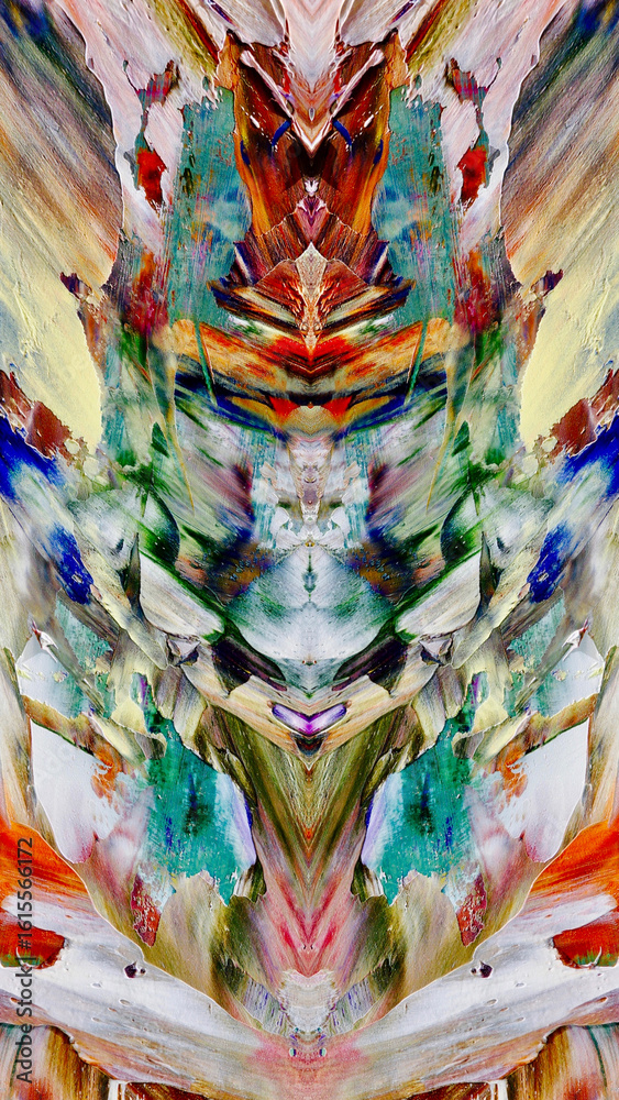 Fototapeta premium Abstract art background . Hand painting artwork on canvas .