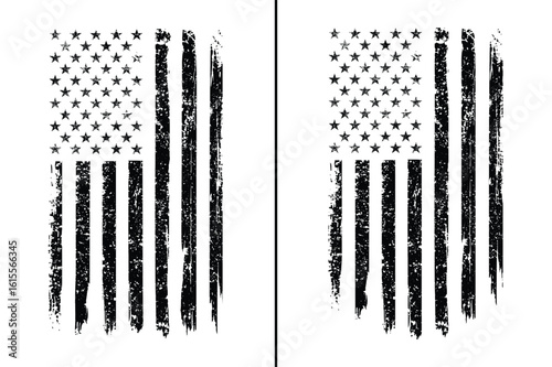 Distressed American Flags