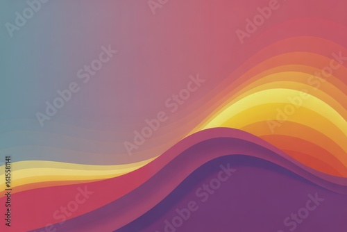 Wavy colorful abstract background waves gradient