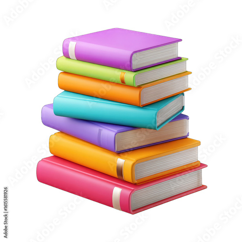 Wallpaper Mural Stack of colorful books Torontodigital.ca