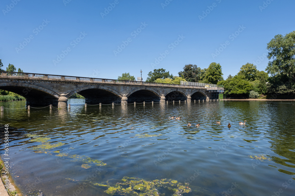 Fototapeta premium Brücke im Londoner Hyde Park im Sommer