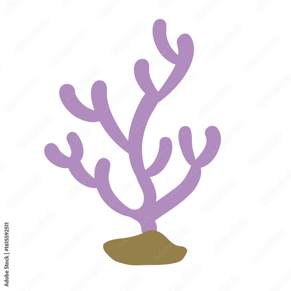 Obraz premium Coral vector icon. Seaweed illustration sign. Algae symbol or logo. seaware web icon.