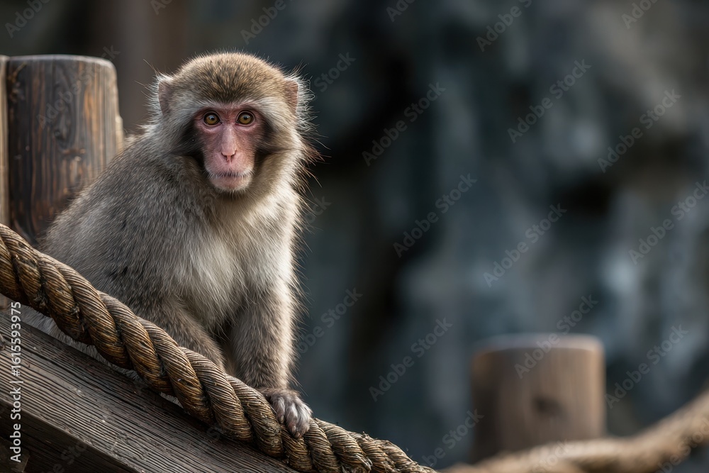 Obraz premium Monkey in a Japanese zoo