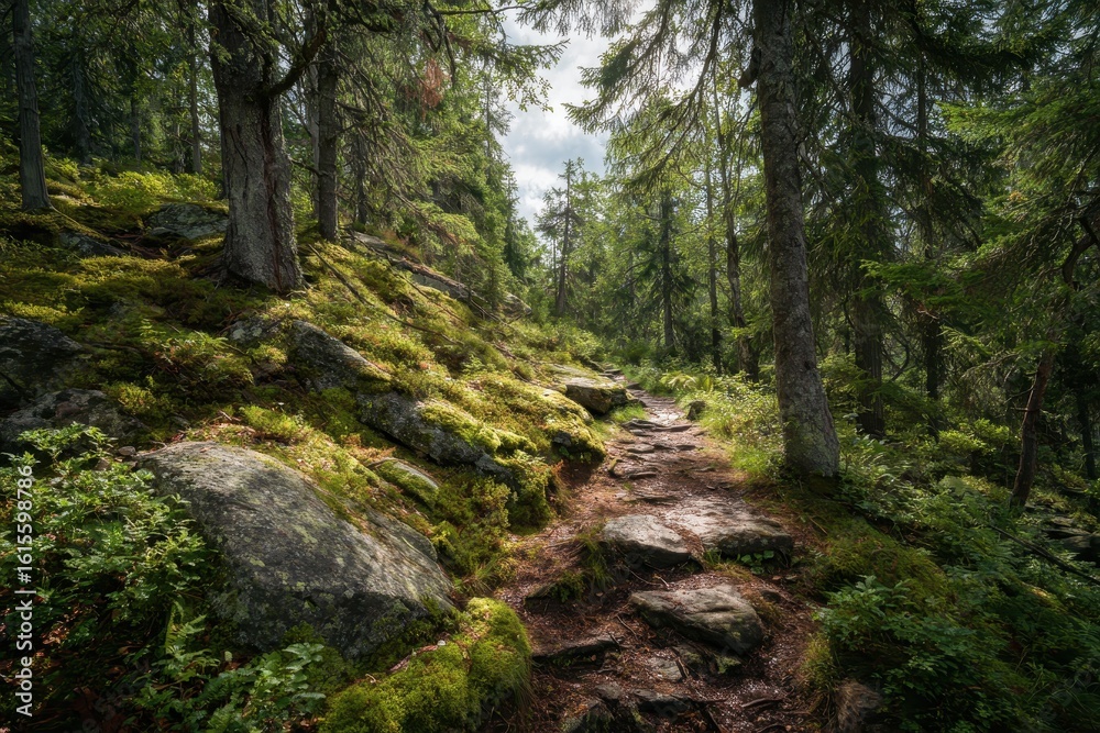Pictures of a wilderness hiking path Pictures of a wilderness hiking path