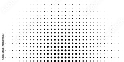 Halftone gradient. Dotted gradient, smooth dots spraying and halftones dot background seamless horizontal geometric pattern vector template set. modern vector ilustration