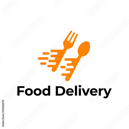 Food delivery icon for modern restaurant service