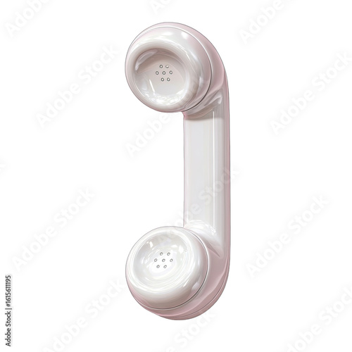Cream-colored vintage phone handset
