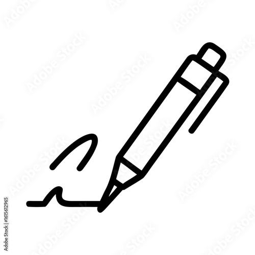 pen signature writing icon design