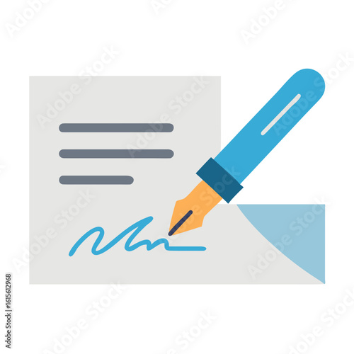 pen signature writing icon design