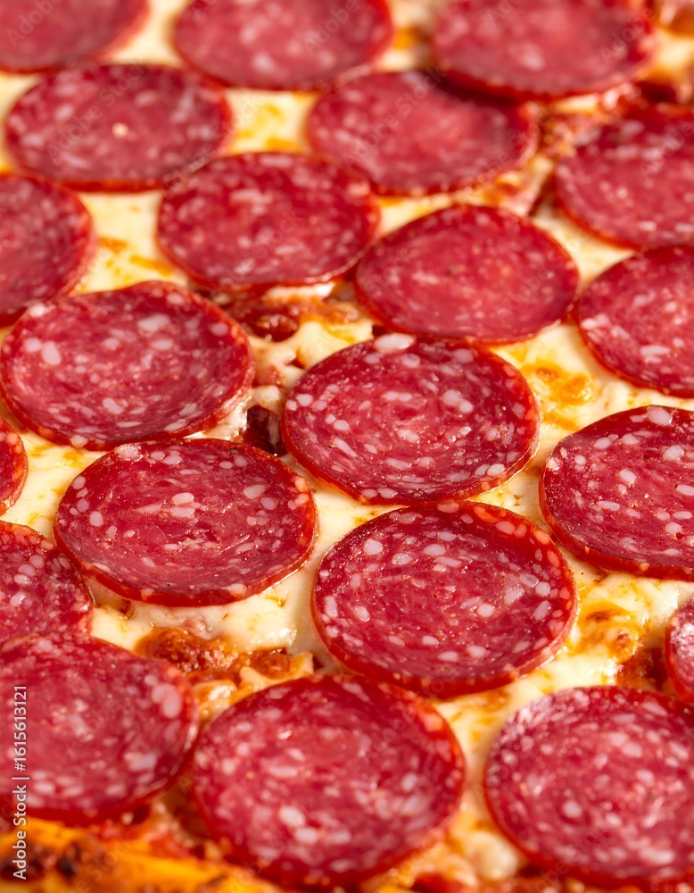 Obraz premium Close-up pepperoni pizza
