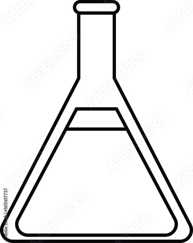 Lab beaker in the shape of a triangle