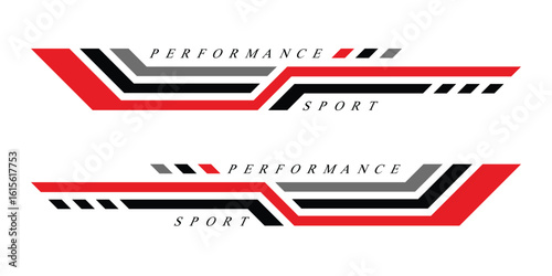 Decal stripes. Speed lines, Sports stripes, racing tuning strips and car sticker vector set. Vector illustration