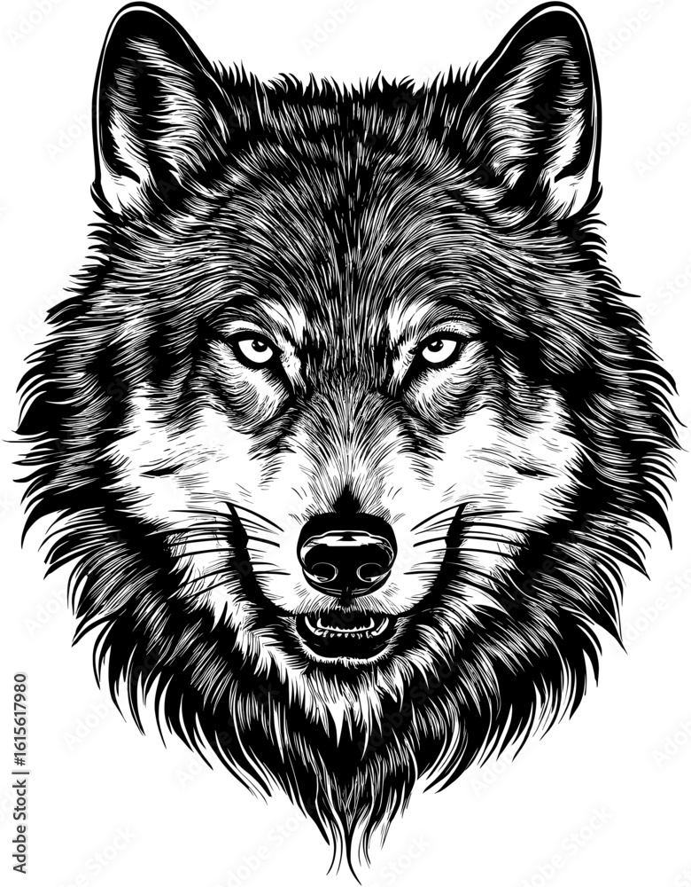 Fototapeta premium Siberian Werewolf Face